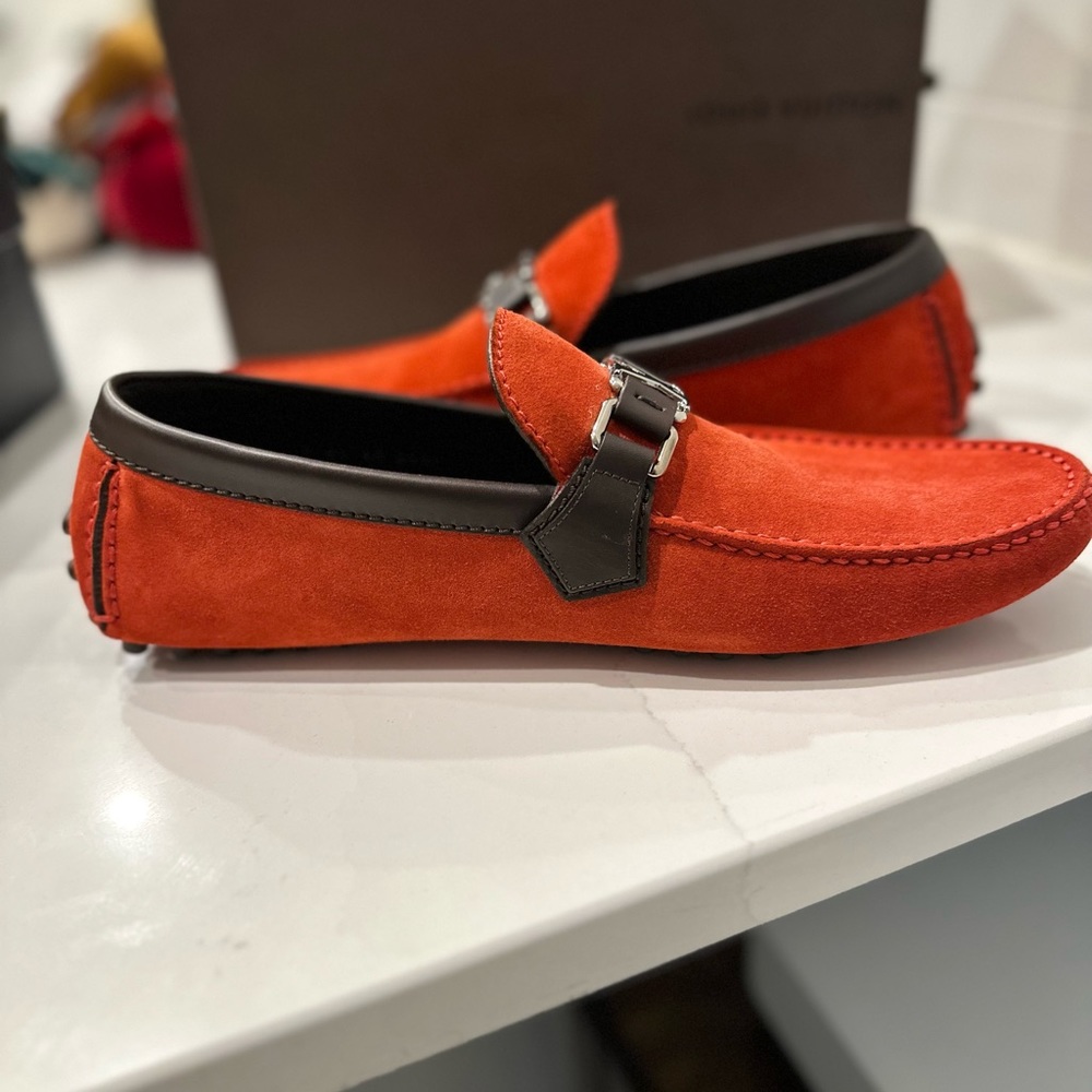 Louis Vuitton Men’s Loafers in RED size 8.5 LV size 8.5 - Picture 7 of 9